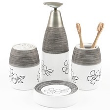 5pcs Bathroom Accessories Set Lotion Dispenser Holder Ceramic Hotel Bathroom Banyo Aksesuar Seti price