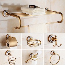 Antique Brass Bathroom Hardware Bathroom Accessory Set Towel Bar Kxz009 Banyo Aksesuar Seti price
