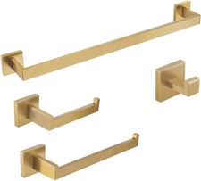 Premium Gold 4 Pieces Bathroom Hardware Accessories Set Wall Banyo Aksesuar Seti price