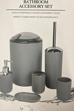 IMAVO Bathroom Accessory Set - 6 Piece Green Bathroom Accessories Set Banyo Aksesuar Seti price