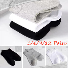 Lot 12 Pairs Mens Womens Ankle Socks Sport Cotton Crew Socks Low Cut Invisible Soket Çorap price