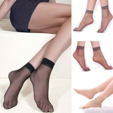 10 Pairs Women Nylon Elastic Short Ankle Sheer Stockings Silk Short Socks USA Soket Çorap price