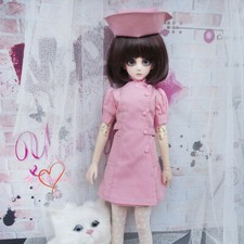 1/6 1/4 1/3 BJD Doll Clothes Hospital Nurse Uniform Gown+Hat Angle In Pink DIKA Bebek Hastane Çıkışı price