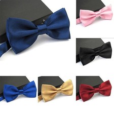 Mens Pre-tied Satin Bow Tie Adjustable Formal Tuxedo Wedding Party Necktie New Papyon price