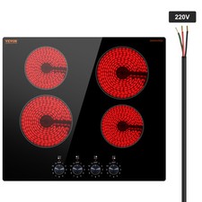 VEVOR Built-in Electric Cooktop Radiant Ceramic Cooktop 4 Burners 23.2x20.5 inch Ankastre Setler price