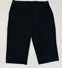 Ruby Rd Womens Capri Pants Navy, Black sz 16 Cropped Stretch Casual Pull On Kadın Capri / Kapri price
