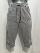 Ladies Cotton Relaxed Gray Drawstring Cropped Capris party picnic work 1208 Kadın Capri / Kapri price