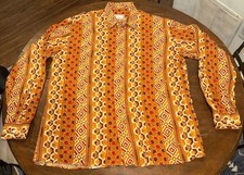 BIBLO Club 100% Rayon Men's Long sleeve Dress Shirt w Pocket Made in Italy XXL Biblo price