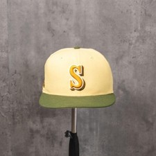 New Era Seattle Mariners "Vegas Strip 59/50 Ivory/Olive Patched 7 1/8 Fiit Hat Erkek Beresi price