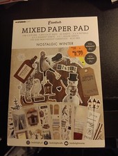 MIXED PAPER PAD   FOR SCRAPBOOKING 5,83X8,27 INCH 42 SHEETS NOSTALGIC WINTER Elişi Kağıdı price