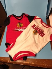 Chicago Blackhawks Baby Bodysuit Set 18M NHL Official Infant bodysuit NWT Bebek Zıbın Seti price