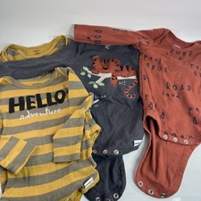 Gerber Baby Bodysuit Lot 3-6M Tiger Striped Graphic Cotton 4 Piece Set Bebek Zıbın Seti price