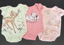 Disney Baby Unisex 3-6M Bodysuit Set 3 Piece Bambi Dalmatian Cartoon Bebek Zıbın Seti price