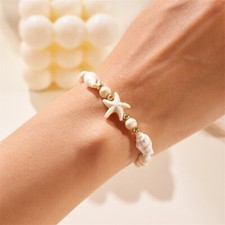 Fashion Shell Starfish Conch Turtle Braided Bracelet Bangle Women Holiday Gift Bijuteri Bilezik price