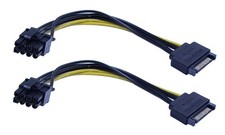 zdyCGTime 2 Pack 15-Pin SATA Male to 8 Pin (6+2 Pin) PCI-Express Female Video... Computer Converters and Adapters price