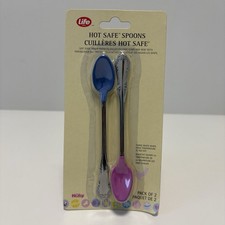 Life Nuby Hot Safety Spoon Baby Child Feeding Color Stainless Steel 2 Pack NEW Mama Kaşığı price