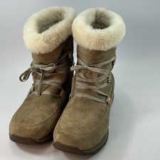 Ulu Suluk Shearling Snow Boots Sz 10 Brown Waterproof Suede Winter Insulated Suluk price