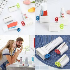 US 3 Pack Rolling Tube Toothpaste Squeezer Easy Dispenser Seat Holder Stand Dispenser price