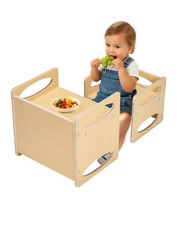 Uimoso Weaning Table and Chair Set Montessori Kids Activity Table and Chair Wood Masa - Sandalye Seti / Takımı price
