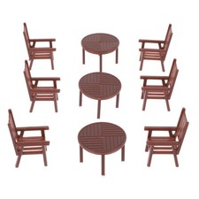 4 Sets Mini Plastic Table Chair Set for Playhouse Furniture Model Masa - Sandalye Seti / Takımı price