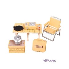 1Set Dollhouse Miniatures 1:24 Scale Unpainted Camping Stove Table Chair Garage Masa - Sandalye Seti / Takımı price