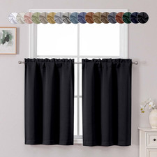 Short Black Out Curtains 36 Inch Length, Small Blackout Curtain Tier Thermal Ins Blackout Curtain price
