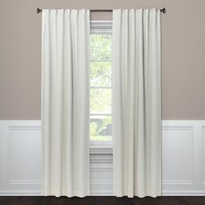 50"x84" Blackout Aruba Window Curtain Panel Sour Cream - Threshold: Blackout Curtain price