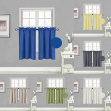 1 Pair Rod Pocket Faux Silk Window Curtain Blackout Light Blocker 30"x36" RS5 Blackout Curtain price