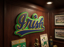 Notre Dame Fighting Irish Inspired 3D Wall Desk Shelf Man Cave Sign Desk price