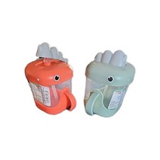 Angel Mine Dino Cup Sippy Cup Hard Lid Handles Spill Proof 12.5 oz orange/green Baby Cup-Sippy Cup price