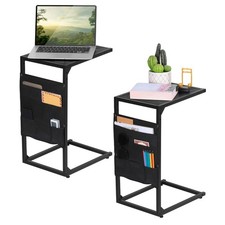 Set of 2 C Shaped End Table Side Table w/ Storage Bag for Couch Sofa Bedroom Office Side Table price