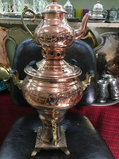 Authentic Turkish Handmade Handcrafted Copper Charcoal Samovar Semaver Teapot Samovar price