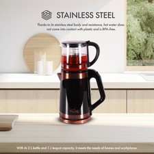 Electrical Turkish Tea Machine, Teapot Set Samovar Cordless Kettle, LED Light Samovar price