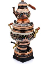 %100 Copper Samovar DSN TEA BOILER 220V Semaver Electric TeaPot 5.2 lt -5.5 qt Samovar price