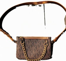 Pre Loved!!Michael Kors Monogram Belt Bag / Fanny Pack Women's Belt Bag price