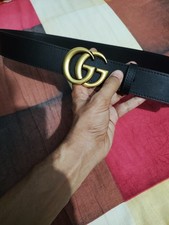 Women's GG Buckle authentic Gucci Classic Black leather belt Size 100 Women's Belt price