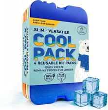 Healthy Packers® Ice Pack for Lunch Box or Coolers - Freezer Packs (Set of 4) Coolers price