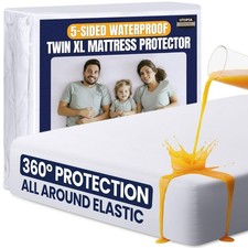 Utopia Bedding Waterproof 5-Sided Mattress Protector Twin XL Size, Premium... Mattress Protector price