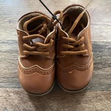 Meckior Brown Brogue Lace Up Perforated Casual Shoes Unisex Kids EU 21 Unisex Children's Casual Shoes price