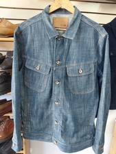Taylor Stitch Long Haul Jacket Green Cast Selvage Denim Sz 42 L Mens Long Coat price