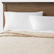 Diamond Stitch Cotton Linen Quilt - Threshold Bedspread price
