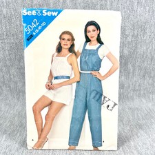 Butterick 5042 Jumpsuit and Romper Overalls Style Misses Sz 8 12 Sewing Pattern Women's Jumpsuit and Dungarees price