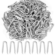 210 Pcs Galvanized Steel U Nails Wire Staples Wire Fasteners for Barbed Wires Staple Wire price