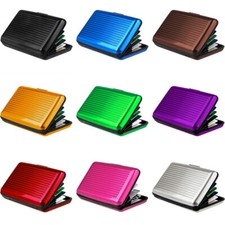 Mini RFID Aluminum Wallet Credit Card Holder Business Card Case Metal ID Case US Unisex Card Holder price