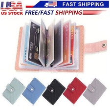 RFID Blocking ID Credit Card Holder 26 Cards Slim PU Leather Pocker Case Wallet Unisex Card Holder price