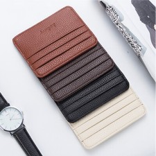 Unisex Slim Leather Wallet Card Holder Front Pocket Wallet Credit ID Pocket Thin Unisex Card Holder price