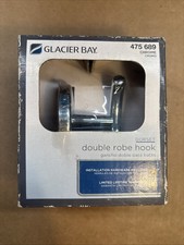 Glacier Bay 475 689 Dorset Double Robe Hook Bathrobe Hanger, Chrome Bathrobe Hanger price