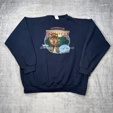 Vintage Nature Sweatshirt Mens XL Navy Blue 90s Wolf Northern Discovery Wildlife T-Shirt & Sweatshirt (Outdoor) price
