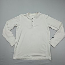 North Face Mens Large Henley Sweatshirt Pullover Outdoor Minimalist White T-Shirt & Sweatshirt (Outdoor) price