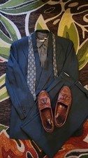 Vintage 80s/90s Suit Hugo Boss Zeus Akropolis Men's Suit 42R 34W 32L Gray miUSA Men's Suit price